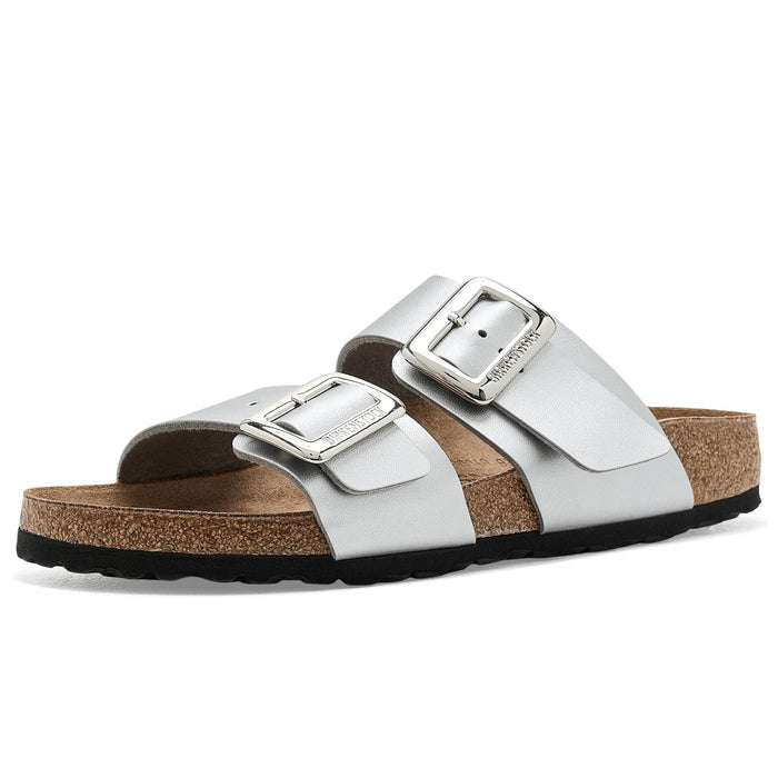 Birkenstock Womens Sydney Luxe Buckle - Metallic Silver