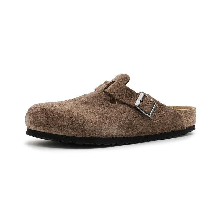Birkenstock Mens Boston Clog - Suede Dark Tea
