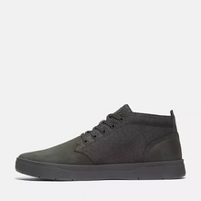 Timberland Men's Davis Square Fabric/Leather Chukka Boot — Black in Black