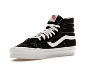 Vans Sk8-Hi suede black true white back view