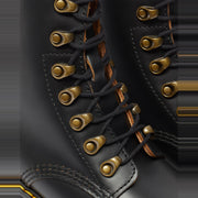 Dr. Martens Leona Women's Heeled Boot, brass hook and eyelet lacing detail