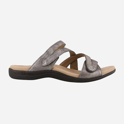 Taos Double U Sandal Pewter - side view