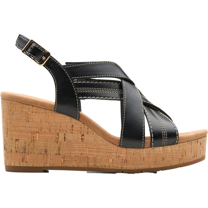Clarks Women's Sabina Sling Sandal — Black Leather