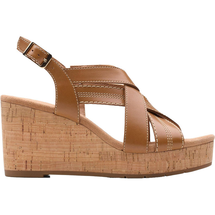 Clarks Women's Sabina Sling Sandal — Tan Leather