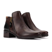 Pikolinos Malaga Women's Heeled Ankle Boot, Caoba, pair three-quarter view