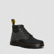 Dr. Martens Rakim 6-Tie Boot in Black, side profile facing right