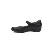 Dansko Fawna Mary Jane, Black Leather, flat side profile