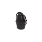 Dansko Fawna Mary Jane, Black Leather, back heel view