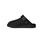 UGG Men's Goldencoast Clog II Nubuck in Black, back strap detail