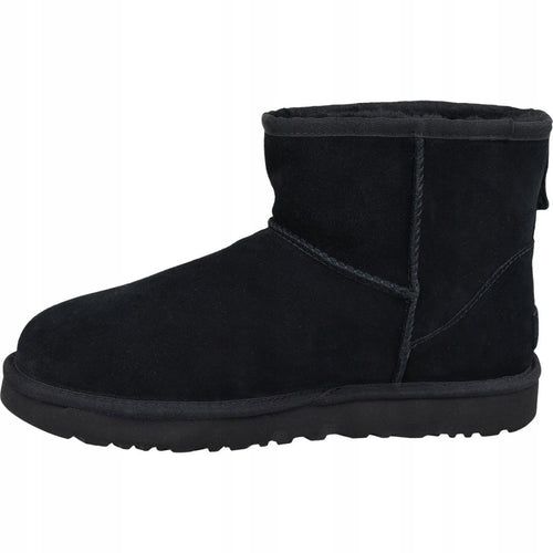 UGG Women's Classic Mini Rubber Logo Boot — left side profile