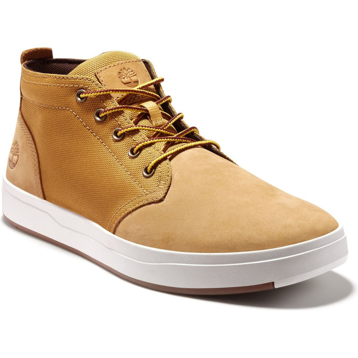 Timberland Men's Davis Square Fabric/Leather Chukka Boot — Wheat