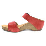 Dansko Women's Tanya Slip-On Wedge Sandal Coral — side view
