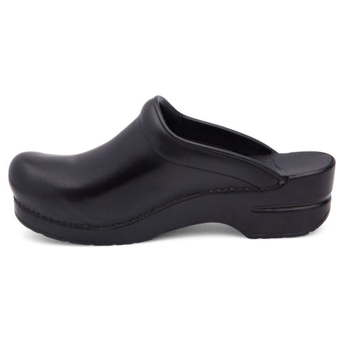 Dansko Women's Sonja Clog Black Cabrio — side view