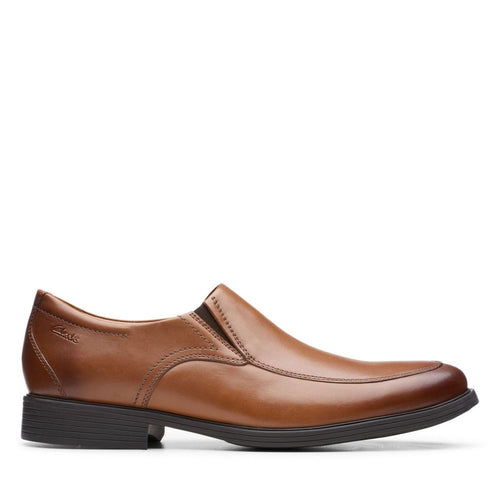 Clarks Men's Whiddon Step Slip-On Dark Tan — side view