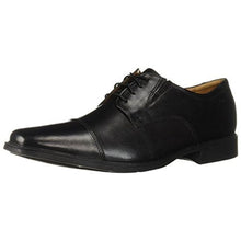 Clarks Men's Tilden Cap Oxford — Black Leather in Black