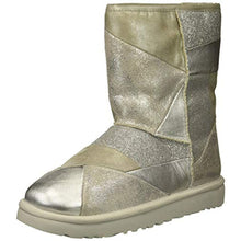UGG Women's Classic Glitter Patchwork Boot in Silver
