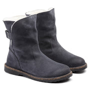 Birkenstock Unisex Uppsala Shearling Boot in Graphite, pair, three-quarter view