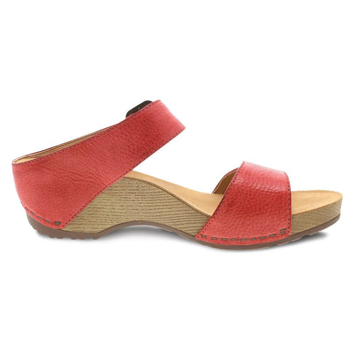 Dansko Tanya Slip-On Wedge Sandal — side view, toe facing right