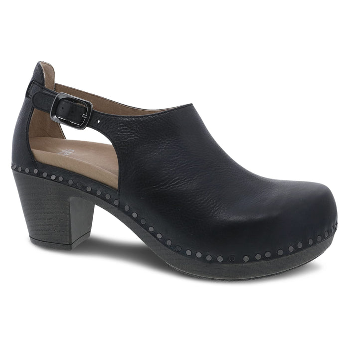 Dansko Women's Sassy Heeled Clog — Black Milled