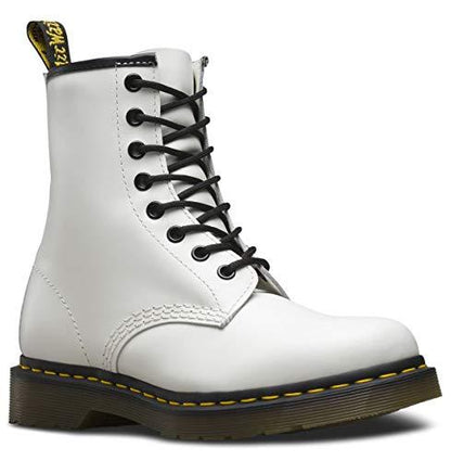 Dr. Martens 1460 Originals 8 Eye Lace Up Boot, White Smooth Leather