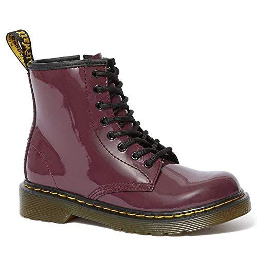 Dr. Martens Kid's Collection Girl's 1460 Patent Junior Boot (Little Kid/Big Kid) (Plum Patent Lamper)