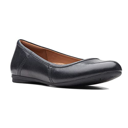 Clarks Women's Canebay Plain Black Leather