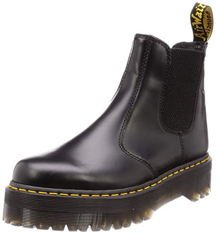 Dr. Martens 2976 Platform Chelsea Boot  Black Polished Smooth