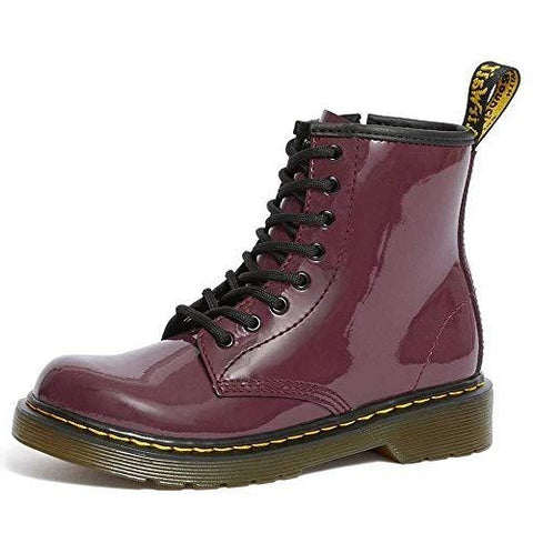 Dr. Martens Kid's Collection Girl's 1460 Patent Junior Boot (Little Kid/Big Kid) (Plum Patent Lamper)