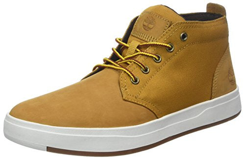 Timberland Men's Davis Square Fabric/Leather Chukka Boot — Wheat