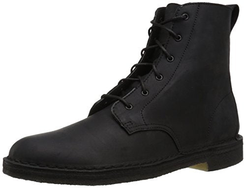 CLARKS Men's Desert Mali Ankle Boot, Black Leather