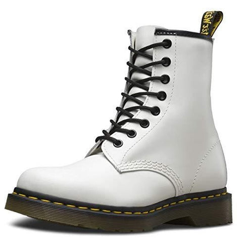 Dr. Martens 1460 Originals 8 Eye Lace Up Boot, White Smooth Leather