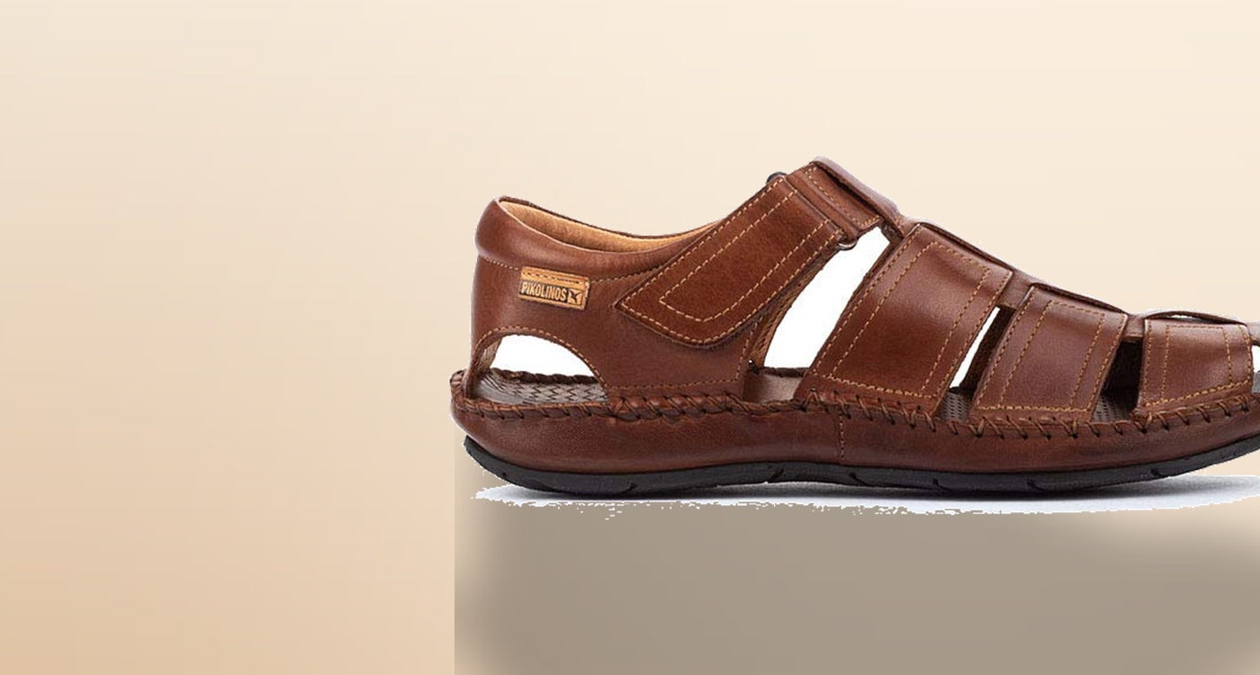 Tan Pikolinos leather fisherman sandal