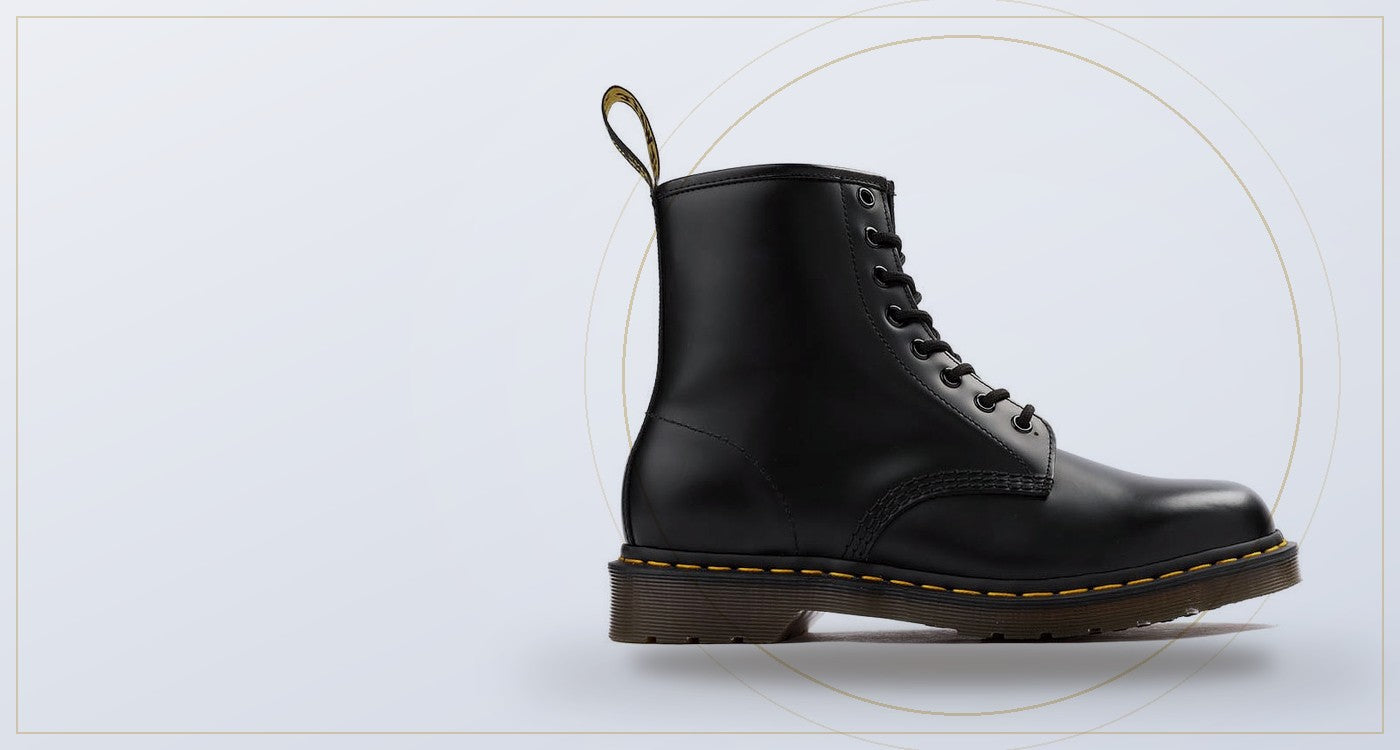 Cherry red Dr. Martens 1460 leather boots