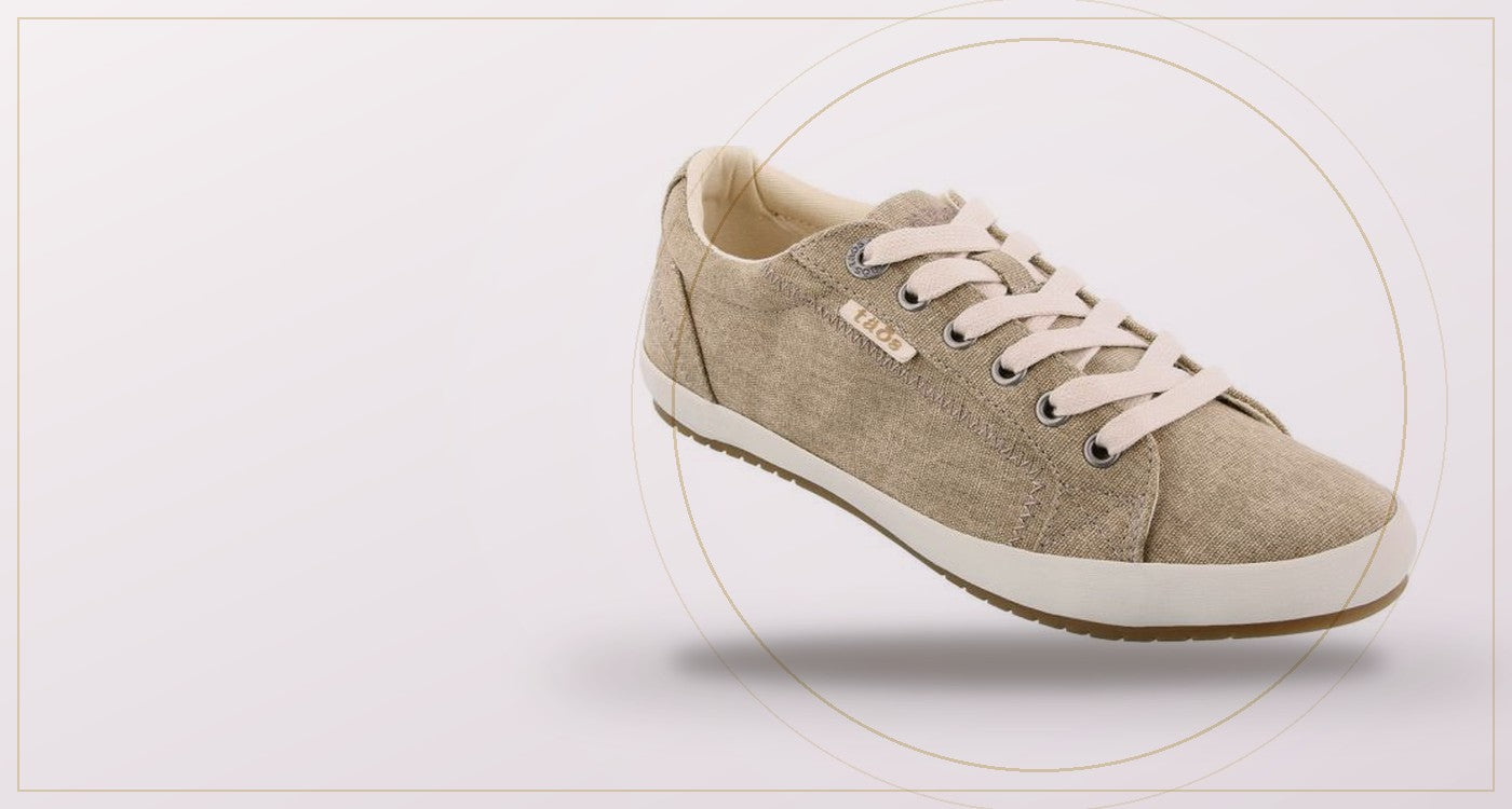 Navy Taos Star canvas sneaker with cushioned footbed