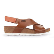Pikolinos Women's Mahon Wedge Sandal in Brandy